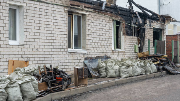 Professional Fire Damage Removal technician working in Crownsville, MD